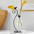 Miniatyrbillede 5 af 5: 2-pak Glas Plantekasse Hydroponisk Vase, Bordplade Plantekasse Pære Vase Hængende med Holder til Hydroponiske Planter Hjemmekontor Skrivebord Bryllupsdekoration, C