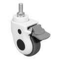 Miniatyrbilde 3 av 8: Svingbare trinser Hjul Heavy Duty Bremse TPR Nylon 154 Lbs 3 Tommer Mindre støy Medisinsk Bord Hjul Hjul for skrivebord