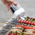 Miniatyrbillede 3 af 5: Grå 4-kammer krydderidispenser krydderglas salt sukkerbeholder køkken BBQ rystere