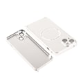 Pikkukuva 4 / 8: Magneettinen phone case IOS-puhelimelle 14 360 asteen suojaus, naarmuuntumaton ammattikäyttöön tarkoitettu cover hopea