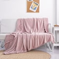 Miniatyrbilde 1 av 4: 1 stk Flanellpledd Plysjpledd, Varmt laken for seng og sofa, Mykt og lett flanellpledd - 130*150CM (0,75kg), rosa