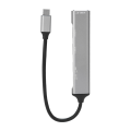Miniatyrbild 2 av 8: USB C Hub 5 i 1 Plug and Play Typ C Hub Metall Elektronik Typ C Dockningsstation USB C Adapter för Windows för Linux Svart