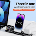 Pikkukuva 5 / 5: 3-in-1 Langaton Latausasema Ultraohut Alumiininen Telakka iPhone 14 13 12 11 X 8 -sarjalle