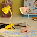 Miniatyrbilde 3 av 5: Skrivebordslampe, 360 graders rotasjon, klips på lampe, bærbar leselampe, klemme på skrivebord/bord/køyeseng/skap, hjemmebelysning, gul A