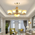 Miniatyrbillede 4 af 8: 2 STK Jernlysekrone Hængende Plade Krog Loftslys Baldakin Dekoration DIY Fitting Accessory Guld