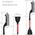 Miniatyrbilde 5 av 5: Isskrape for bilfrontrute, 2-i-1 isskrape med snøbørste - Avtakbar, ergonomisk skumhåndtak for biler, lastebiler og SUV_SZXM