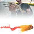 Miniatyrbilde 5 av 8: Simulert museform harpiks fiske lokke myk agn takle med dobbel treble krok gul