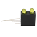 Miniatyrbillede 4 af 8: 100 stk 3 mm lysholder dobbelt hul LED diodelampe med base industrielt indikator tilbehør Gult lys