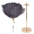 Miniatyrbilde 2 av 8: Fjær bordlampe 3 farger dimbar berøringssensor USB-kontakt romantisk moderne dekorativ nattbordslampe for soverom grå