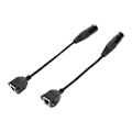 Pikkukuva 1 / 8: 2 kpl XLR3–RJ45-kaapeli 3-pin Plug and Play -naaras XLR-verkkojohto LED-nauhatallennusstudioon