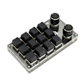 Miniatyrbild 8 av 8: 12-tangenters mekaniskt tangentbord stödjer trådbunden USB trådlös Bluetooth DIY programmerbar röd switch makro tangentbord med 2 knappar för spel