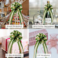 Miniatyrbilde 3 av 5: 10 store grønne sløyfer for gavekurver, blomsterarrangementer, bryllupsbiler og festdekorasjoner
