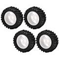 Miniatyrbilde 7 av 8: 4 stk. RC-hjul og dekksett 82mm foran og bak med flettet mønster for WLToys 144001 1/14 RC Off Road CarWhite