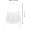 Miniatyrbilde 5 av 5: Blomsterpikekurv Blomsterbarn Bryllupskurver Roseblomst Broderikurv Delikat Bryllupsblomstdekorasjon 2 stk