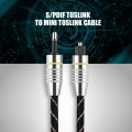 Miniatyrbild 7 av 7: Toslink till miniplugg 3,5 mm optisk fiber digital ljudkabel SPDIF guldpläterad kontakt 2 m 2m