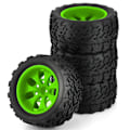 Pikkukuva 2 / 5: 4 kpl 118 mm 1/10 RC-kuorma-auton rengas 12 mm, vihreä