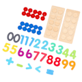 Miniatyrbillede 8 af 8: Ti rammer tavle tælle pind multifunktionel træ addition subtraktion matematik pind til hjem skole