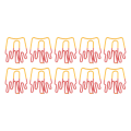 Miniatyrbilde 8 av 8: 100 stk binders Søt pommes frites form galvaniseringsprosess Lett bærbar metall binders