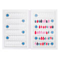 Miniatyrbild 3 av 8: 96 rutnät akryl nagellack färgkort bok magnet falsk nagel färg display board vit