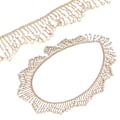 Miniatyrbild 8 av 8: Rhinestone Fringe 1 Yard Glansig Lyster Ljus Färg Bred Applikation Utsökt Pärla Rhinestone Tassel för Kläder Väska