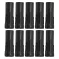 10 st E14 Metallrör för Ljuslampshållare Lampfot Belysningstillbehör 25x80mm Svart
