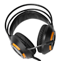Miniatyrbillede 8 af 8: AJAZZ Over-Ear-hovedtelefoner 7.1 Stereo Sound Noise Cancelling Wired Headset med USB-interface Sort