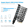 Pikkukuva 4 / 5: 7-porttinen PCI-e - USB3.2 Type-A Type C -tietokoneen laajennuskortti Pcie USB-sovitin