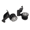 Miniatyrbild 5 av 8: 2st Bagagehjul Byte Låsning 360 graders rotation Tyst drift Flexibel Universal Bagagehjul Svart