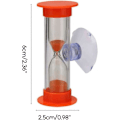 Miniatyrbild 1 av 3: 2 Minuters Dusch Timer Tandborstning Julklapp Barn Sugpropp Timglas (Orange)