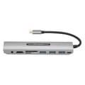 Miniatyrbilde 5 av 8: 9-i-1 Type-C dokkingstasjon Type-C til HD multimedia-grensesnitt/VGA/USB3.0/PD-adapter