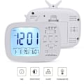 Miniatyrbild 3 av 8: Smart väckarklocka Multifunktionell LED Digital Display 12/24 Timmars Växling Hushåll Sovrum Tillbehör Vit
