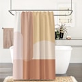 Miniatyrbillede 2 af 5: 1 stk. bruseforhæng 180 x 180 cm polyester anti-skimmel vandtæt badeforhæng dejligt enkelt og moderne