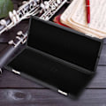 Miniatyrbillede 5 af 8: Træ PU Læder Cover Reed Case Holder Opbevaringsboks til 20 stk Oboe Reeds #3