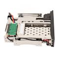 Miniatyrbillede 2 af 8: 2,5 tommer 3,5 tommer intern HDD-kabinet dobbelt skuffe 6 Gbps hot-swappable god varmeafledning bakkefri HDD mobil rack bur