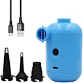 Miniatyrbilde 1 av 5: Mini Elektrisk Pumpe, USB Bærbar Elektrisk Luftpumpe for Camping, Rask Oppblåser og Tømmer, 3 Dyse Oppblåser for Luftbassengleker