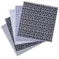 Miniatyrbilde 5 av 8: 2 sett bomullsstoff vanlig vev trykk stoff DIY sying quilting patchwork 5 farger 50x50cm (mørk blå)