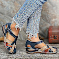 Miniatyrbillede 5 af 5: Lollita Retro Arch Support Comfy Round Toe Sandaler - Grøn