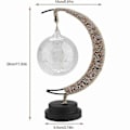 Miniatyrbillede 2 af 3: LED Måne Natlampe Den Fortryllede Månelampe Bord Soveværelseslampe Børnegave Lilla