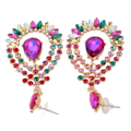 Miniatyrbilde 7 av 8: Vanndråpe Rhinestone Hengeøredobber Elegant Legering Glitrende Rhinestone Dangle Øredobber for Bryllup Midten KC Gull