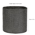 Miniatyrbild 8 av 8: 9m 24 rader galvanisering plast konstgjord strass band mesh bröllopskläder dekoration svart