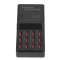 Miniatyrbillede 4 af 8: Multiport USB-oplader 12A High Power 12-porte USB-ladestation til MP3 MP4-mobiltelefoner EU-stik AC 100-240V EU-stik
