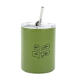 Miniatyrbild 1 av 8: 12oz 320ml Rostfritt Stål Kaffe Mugg Bärbar Isolerad Kaffe Resmugg med Lock Halm Grön