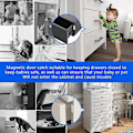 Pikkukuva 3 / 4: Magneettiset salvat, onehous 20 kg magneettinen ovilukko ja 12 ruuvia, 304 ruostumaton teräs, magneettiset salvat huonekaluille/kaapeille
