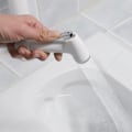 Miniatyrbild 5 av 8: ABS Mini Handhållen Toalett Bidet Spray Duschmunstycke Badrum Kropp Rengöringsslang Adapter