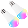 Pikkukuva 5 / 8: 2 kpl E27 LED-lamppua 10 W:n värikäs RGB-lamppu kaukosäätimellä kodin sisustukseen 85-265 V