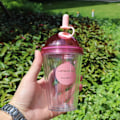 Miniatyrbild 4 av 5: Bärbar läckagesäker resekopp, dubbelväggig 320 ml, röd