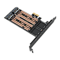Miniatyrbild 6 av 8: M.2 SATA SSD NGFF till PCIe-adapter Upp till 6 Gbps NCQ MSI-stödd Plug and Play Dubbel M.2 PCIe-adapter för stationära chassi