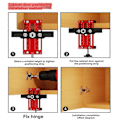 Miniatyrbillede 2 af 5: Skabsdør Installations Rebounders Positioner, Skab Hardware Jig
