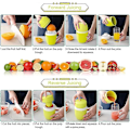 Miniatyrbillede 4 af 5: Manuel Citrus Juicer Citronpresser, Manuel Presser med Dobbelt Formål, Citron/Lime/Appelsin/Grapefrugtpresser - Gul