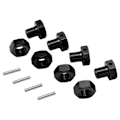 Miniatyrbild 6 av 8: 4 st/set 17 mm aluminiumlegering hjulhexkoppling för JLB 1/10 lastbilsserie RC-däckhexnavadapter svart